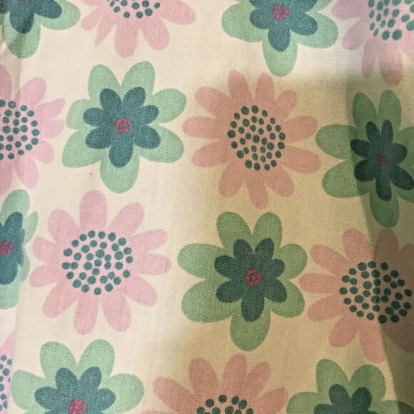 Floral Long Sleeve Snap Up Jacket Top Women's M Cotton Blend Scrubs 2 Pockets - Picture 7 of 10